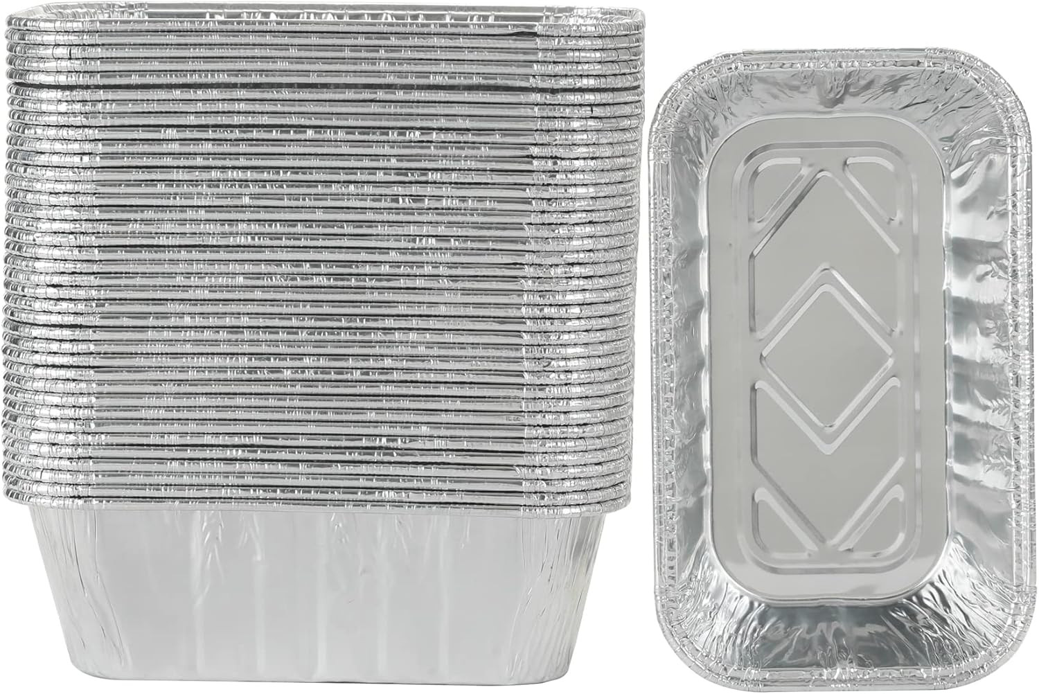 30 Pack 1Lb mini Loaf Pans Heavy Duty Disposable Aluminum Foil Bread Tins Standa gallery