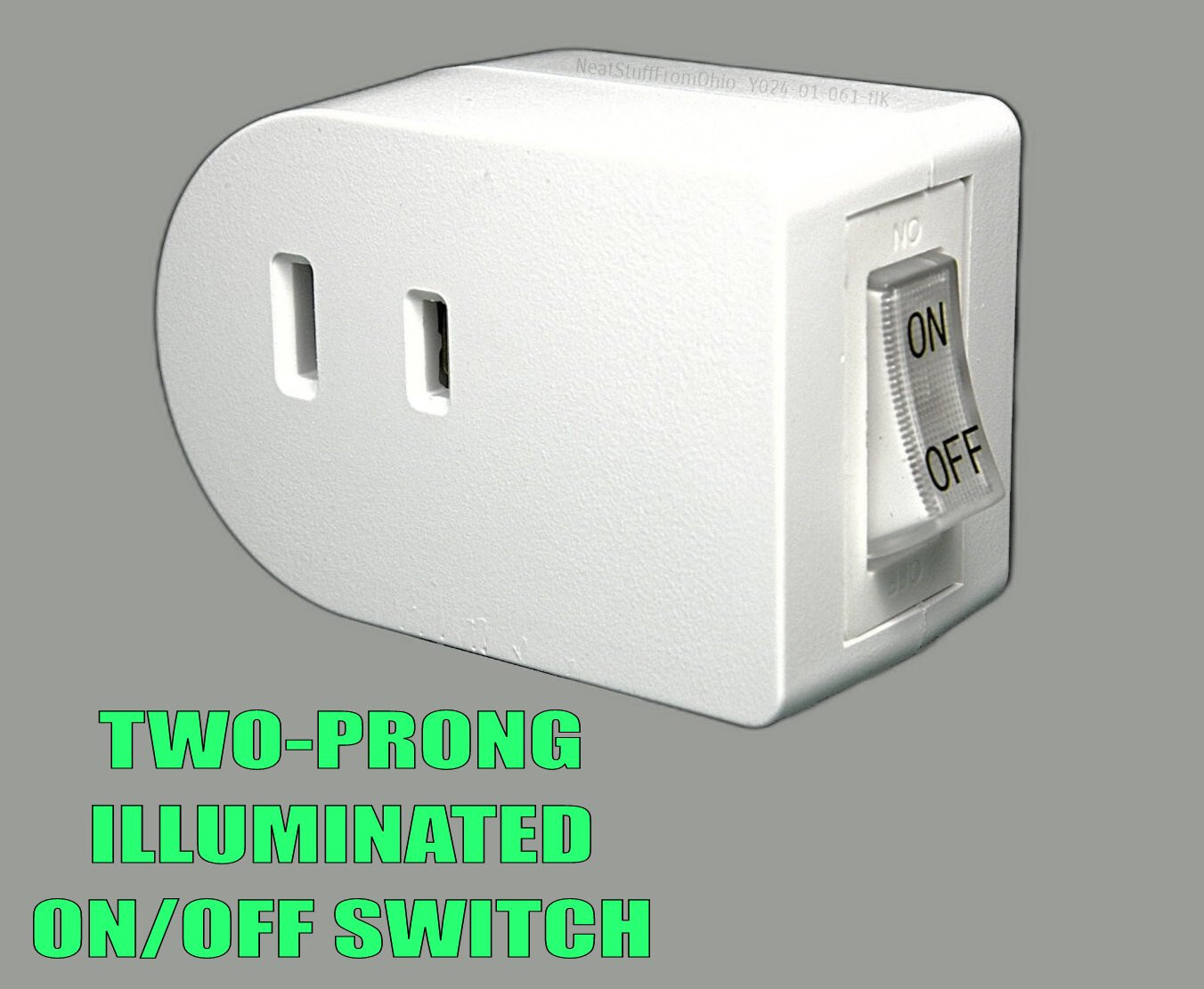 PLUG-IN POWER SWITCH, ON/OFF, TWO-PRONG, POLARIZED, ILLUMINATED, 125VAC gallery