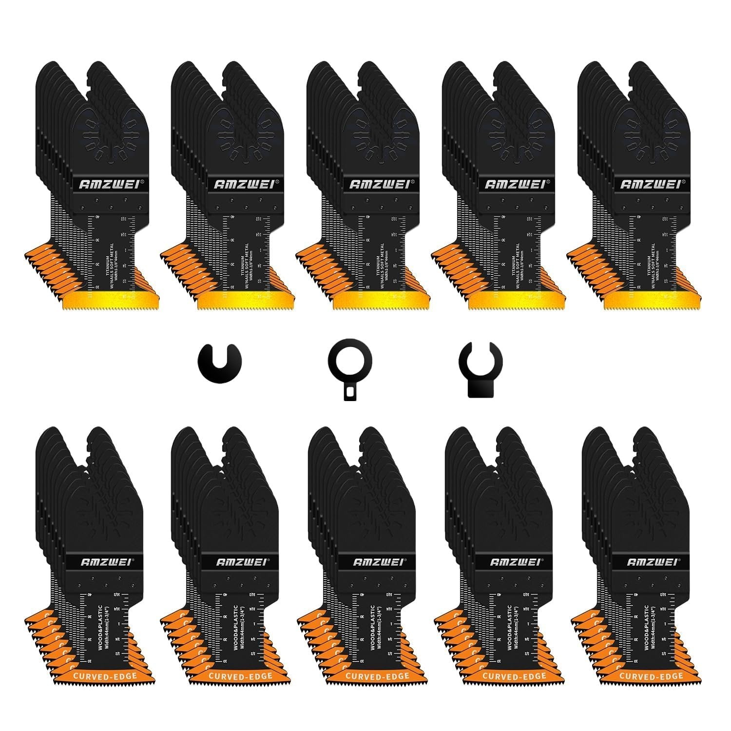 100PCS Oscillating Tool Blades, Titanium & HCS Oscillating Saw Blades for Metal/ gallery