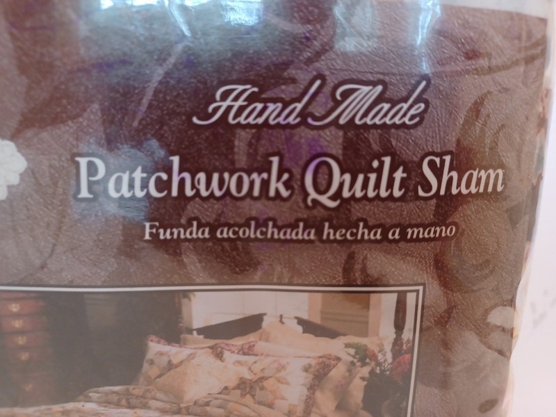 Patchwork Quilt Pillow Sham Standard 20" X 26" Multi-Color NEW 1-ONLY NEW gallery