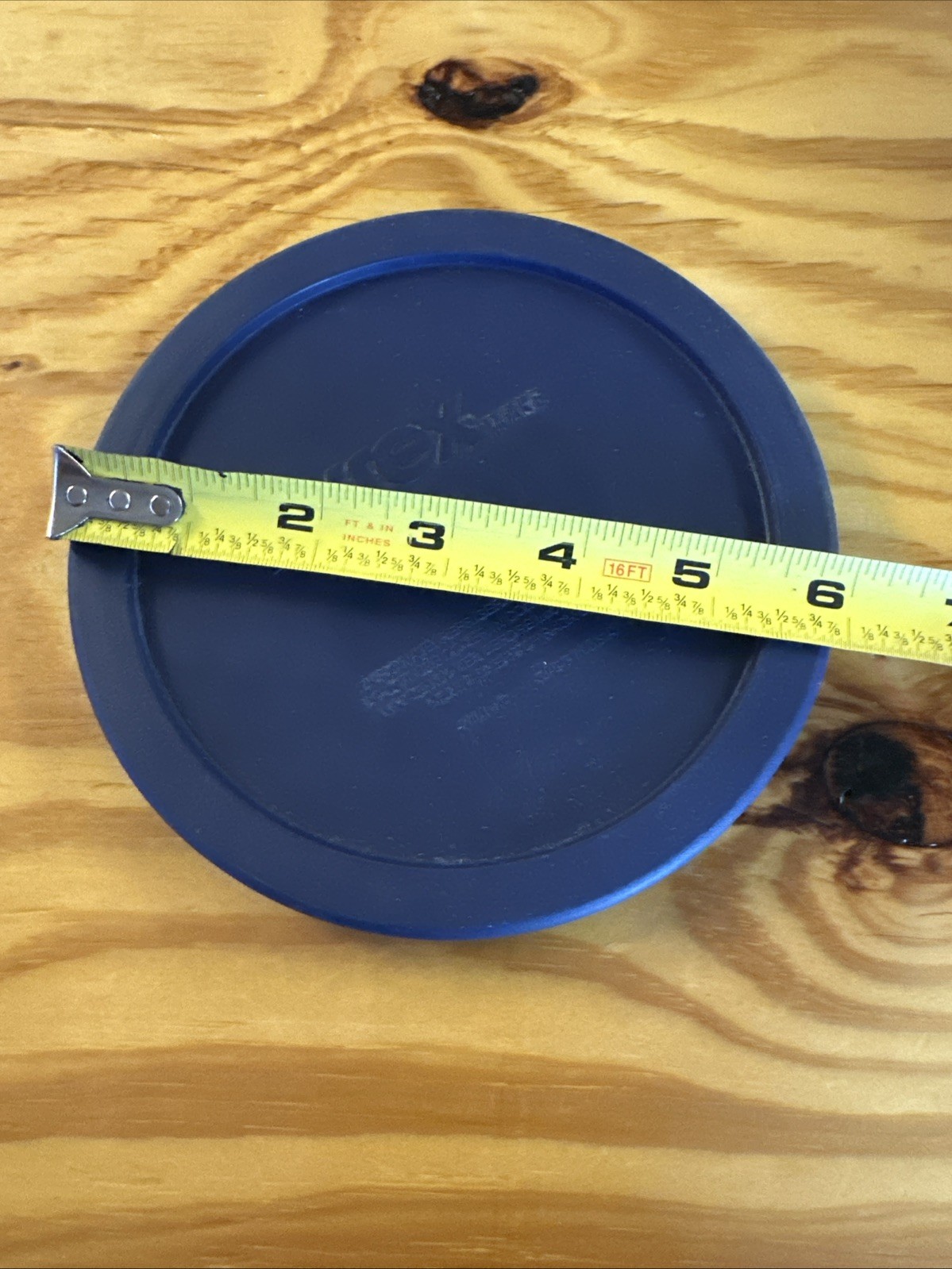 Pyrex Storage #7401-PC Dark Blue 6" Round Plastic Replacement Lid Cover 4 Cup gallery