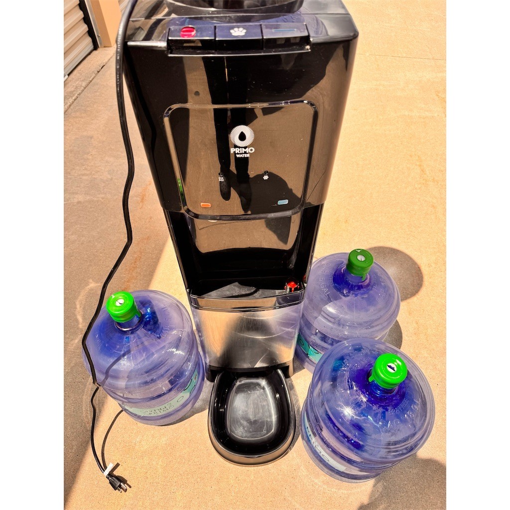 Primo Hot & Cold Top Loading Water Cooler Dispenser w/ Drip Tray Black gallery