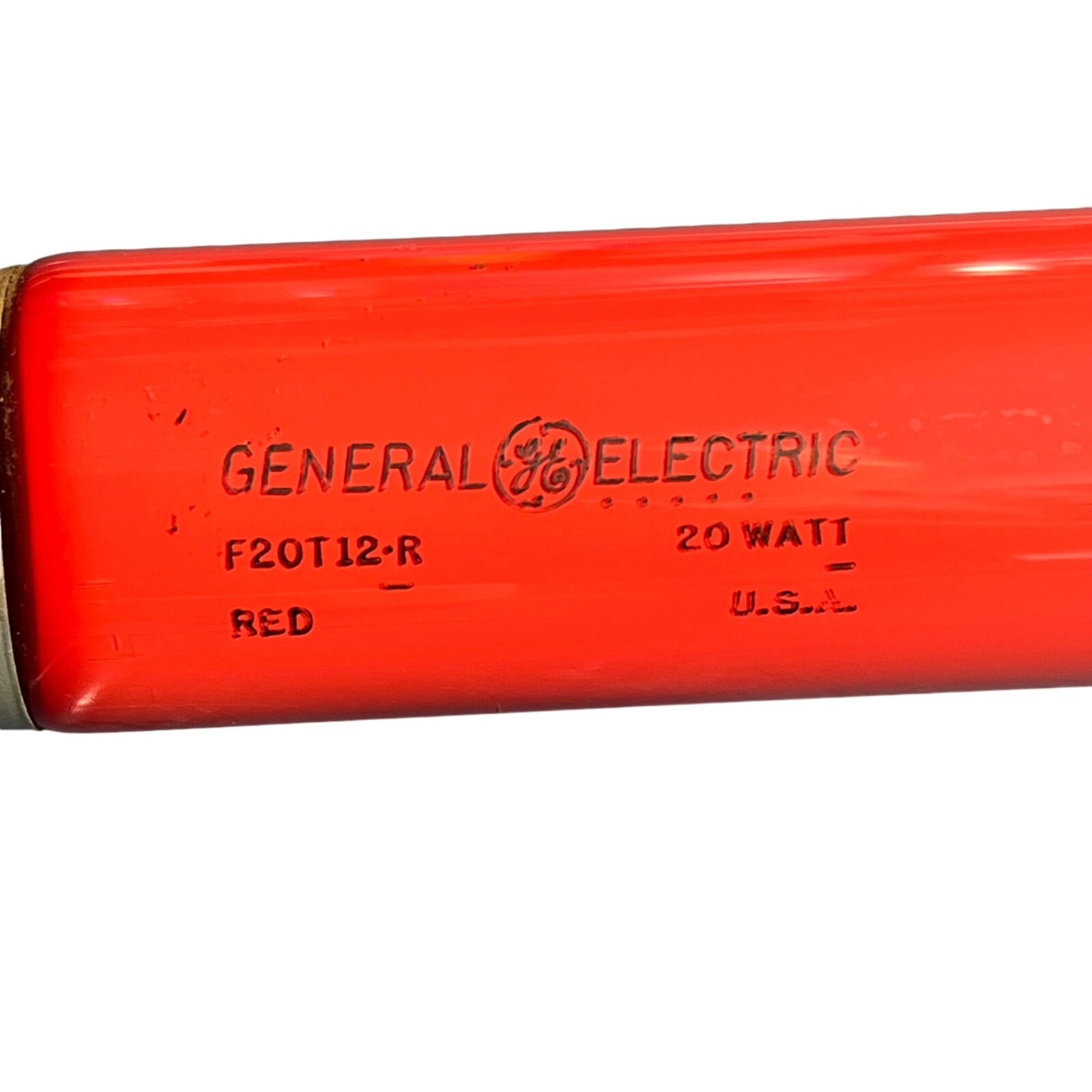 Vintage General Electric GE RARE Red Fluorescent Tube Light Bulb F20T12-R 20 Wat gallery