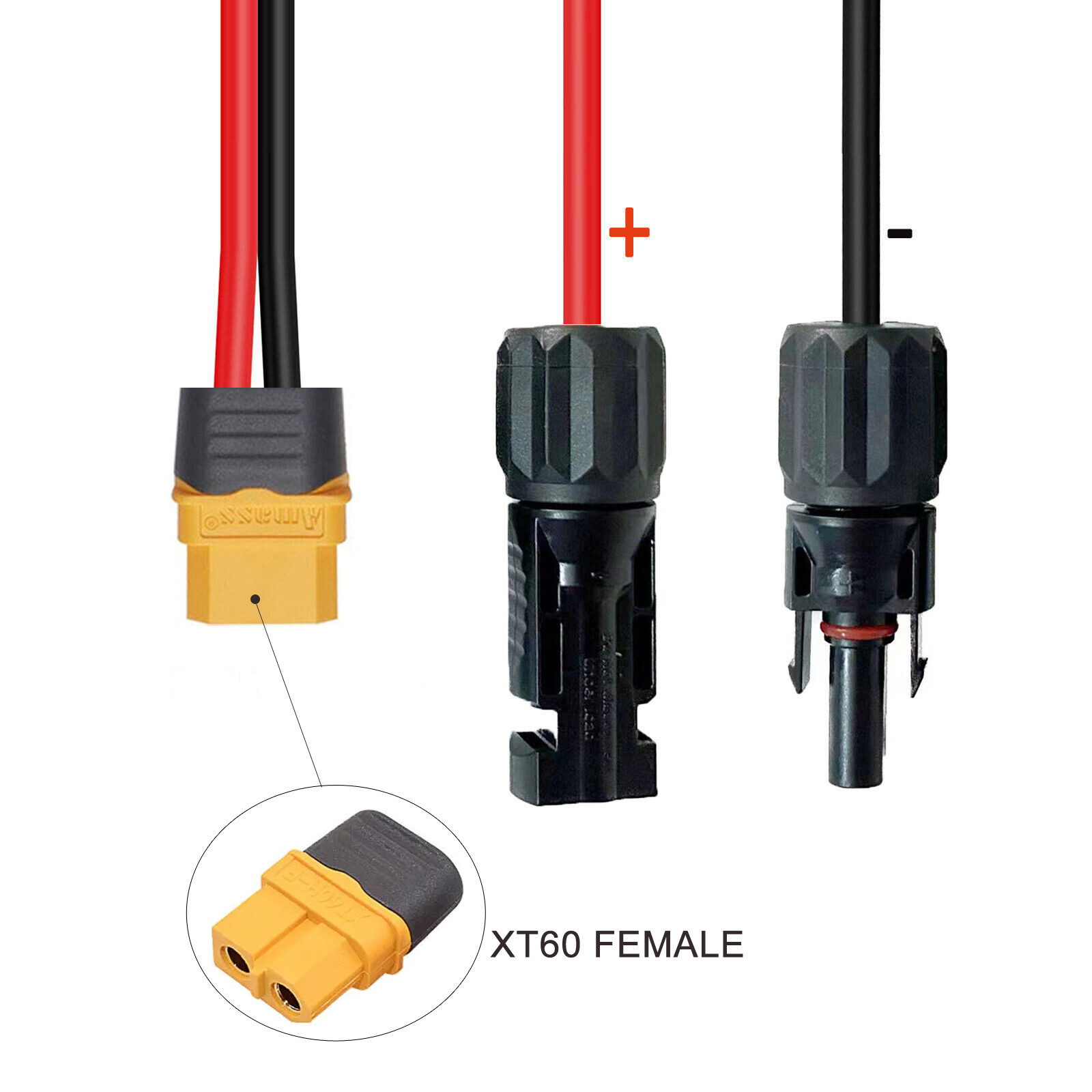 10 AWG XT60 to Solar Connector Extension Cable Wire for Solar Panel Generator gallery