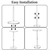 Acrylic Drink Table for Small Spaces, 10" L x 10" W x 21.3" H, Drink Side/End... gallery