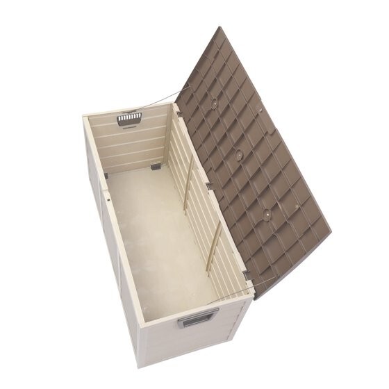 75 Gal Outdoor Deck Box Storage Chest Plastic Garden Tools Cushions Toys NEW gallery