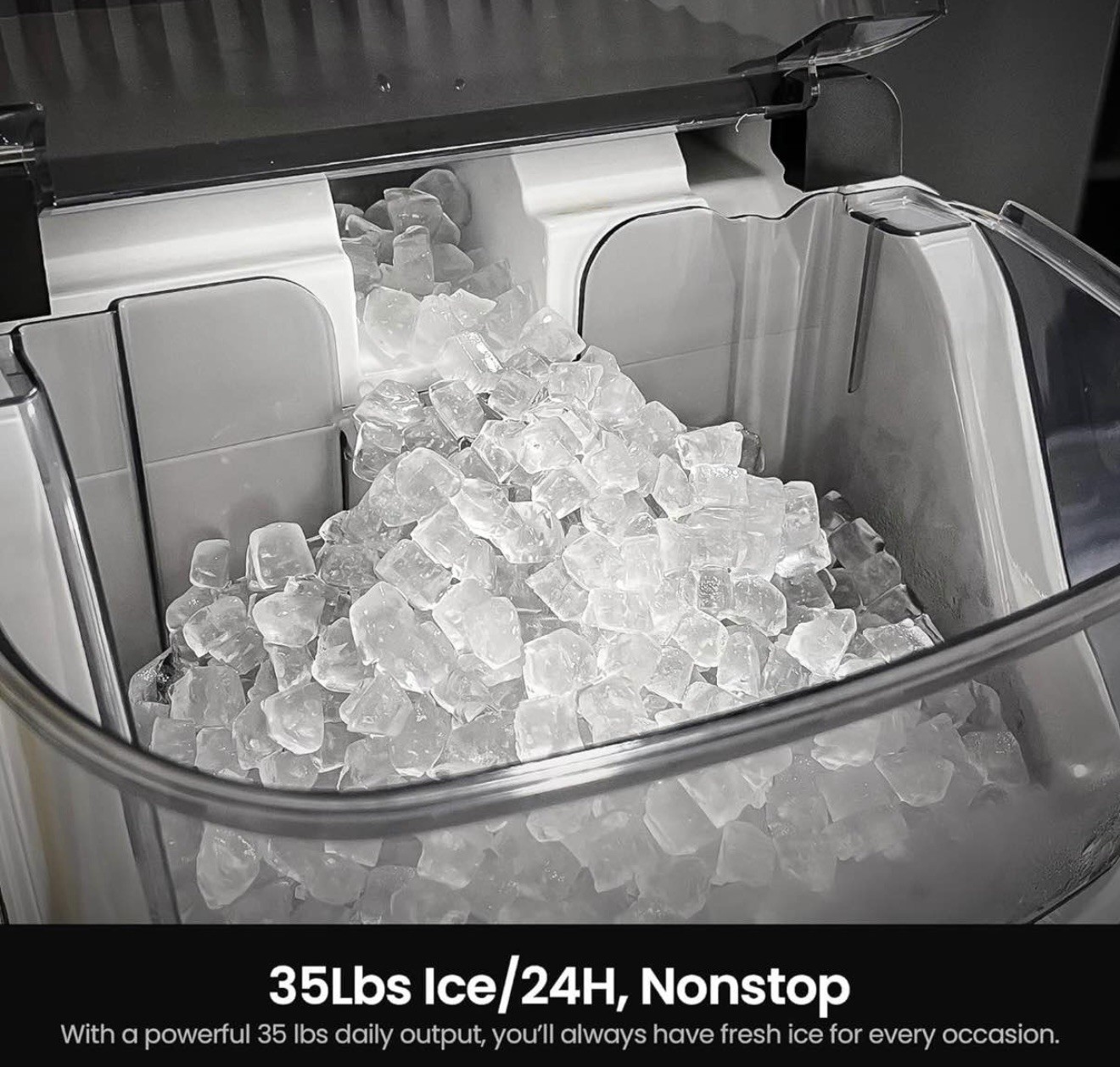 Nugget Ice Makers Countertop,Portable Ice Machine with Crushed Ice, 35Lbs/Day,Se gallery