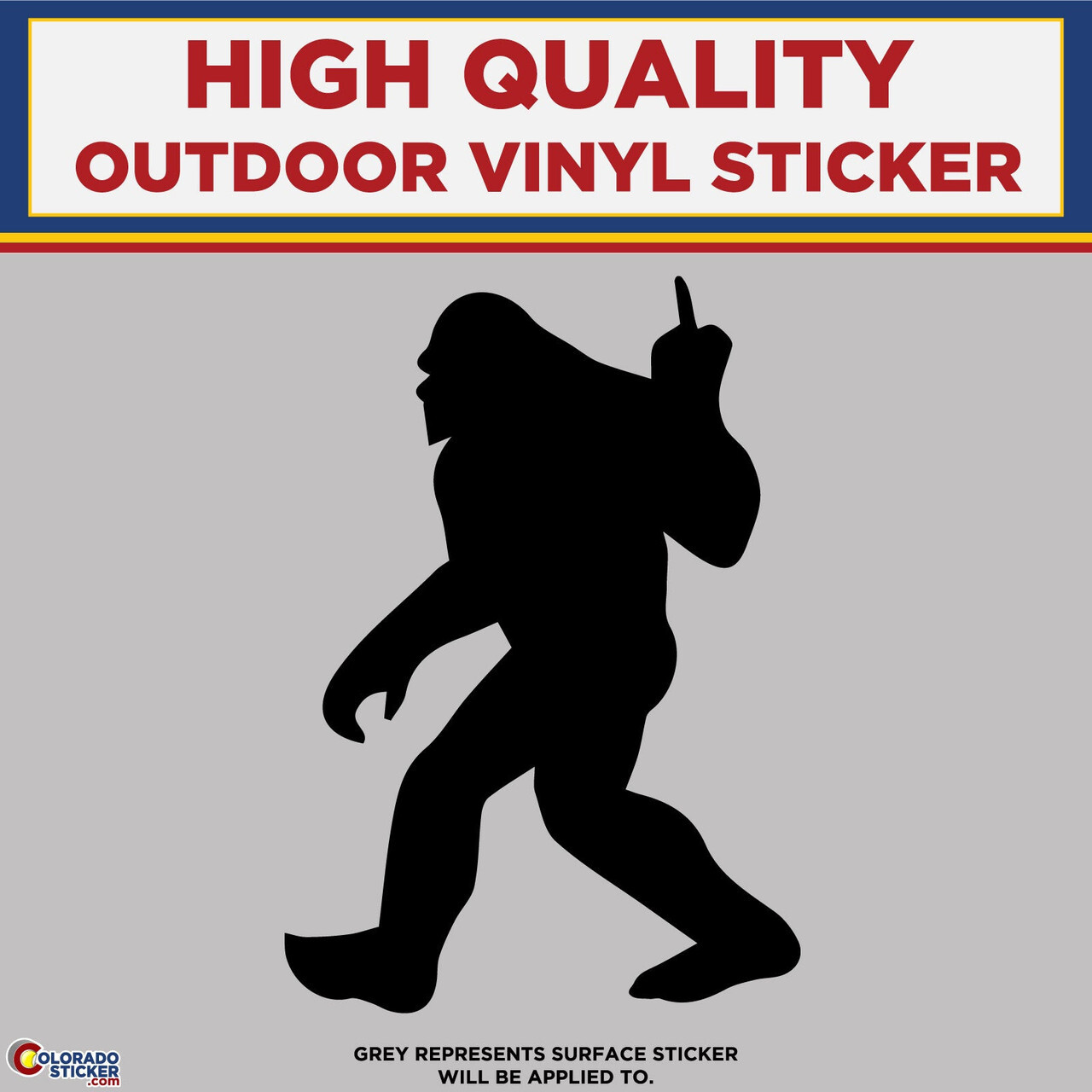 Big Foot Middle Finger, Die Cut High Quality Vinyl Stickers gallery