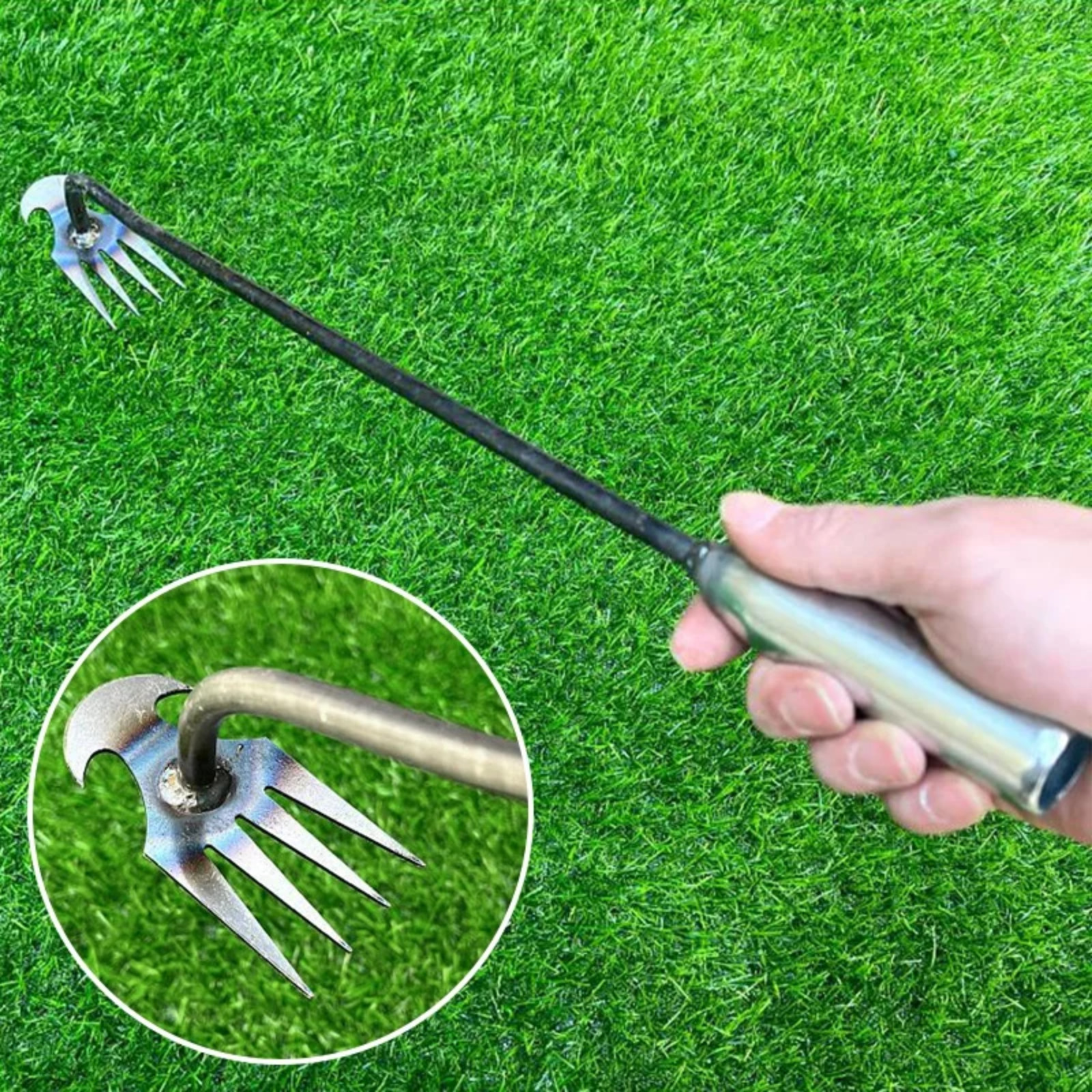 Stand Up Weed Puller Manual Root Remover Garden Tool Long Handle Weeder gallery