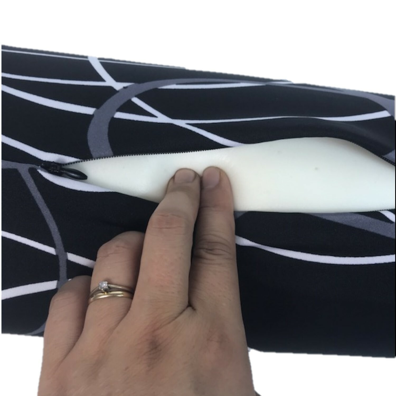 Memory Foam Roll Pillow with Removable Cover Tube Cylinder Bolster Back Neck Sol gallery
