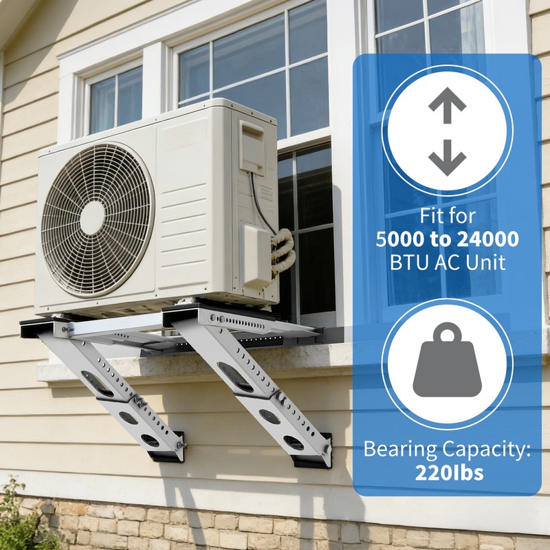 Window Air Conditioner Support Bracket, Universal AC Mount, No Drilling 220 lbs gallery