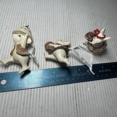 Gingerbread Baking Mice Mouse with Cake and Cookie Ornaments 3 Assorted, Mult…