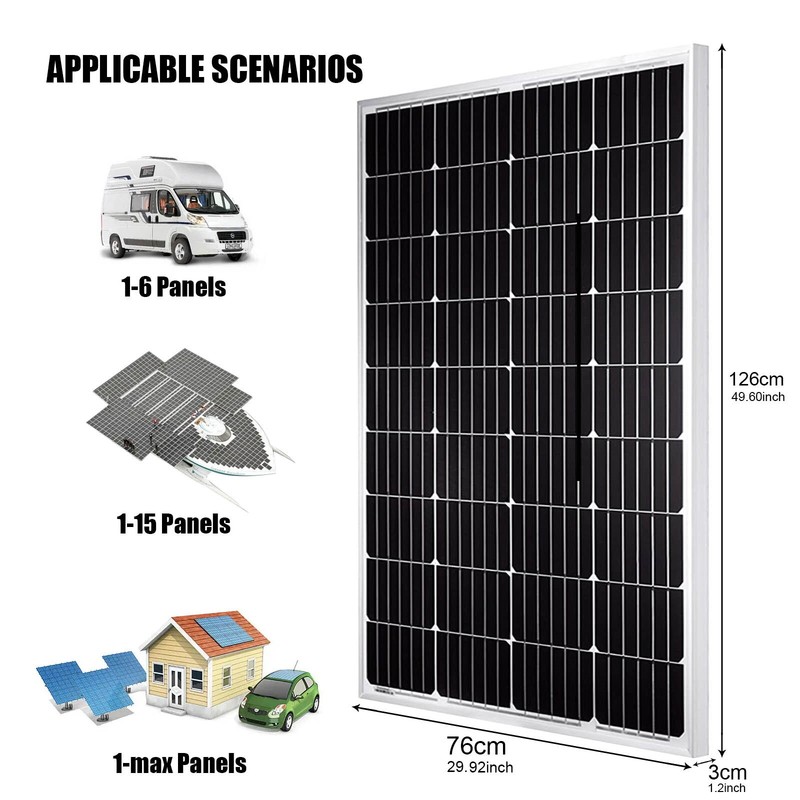 400(2x200) Watt 12 Volt Solar Panel Kit High Efficiency Solar Module For Roof RV gallery
