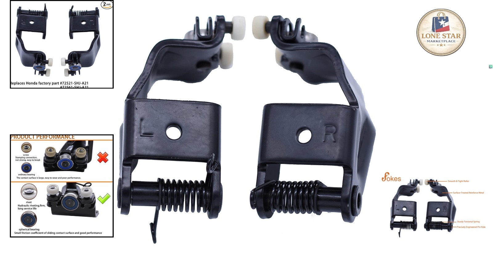 Easy-to-Install Left & Right Sliding Door Rollers for 2005-2010 Odyssey Touring gallery