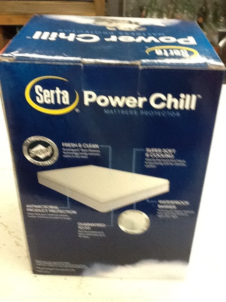 Serta Power Chill Mattress Protector Waterproof Antimicrobial Size Twin NEW gallery