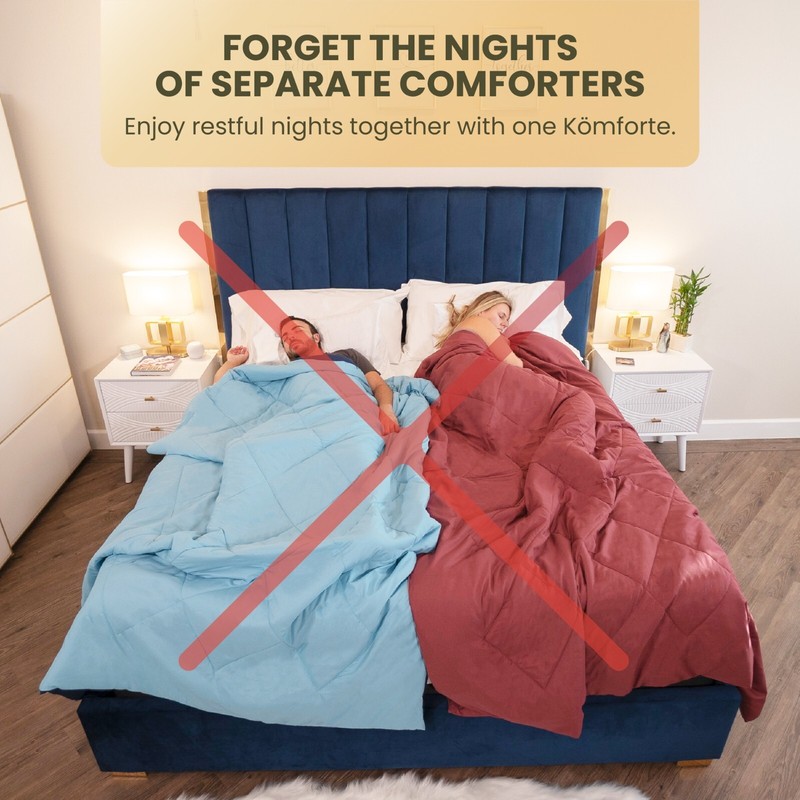 Kömforte Dual Zone Couples Comforter– All Season Duvet Insert for Him and Her gallery