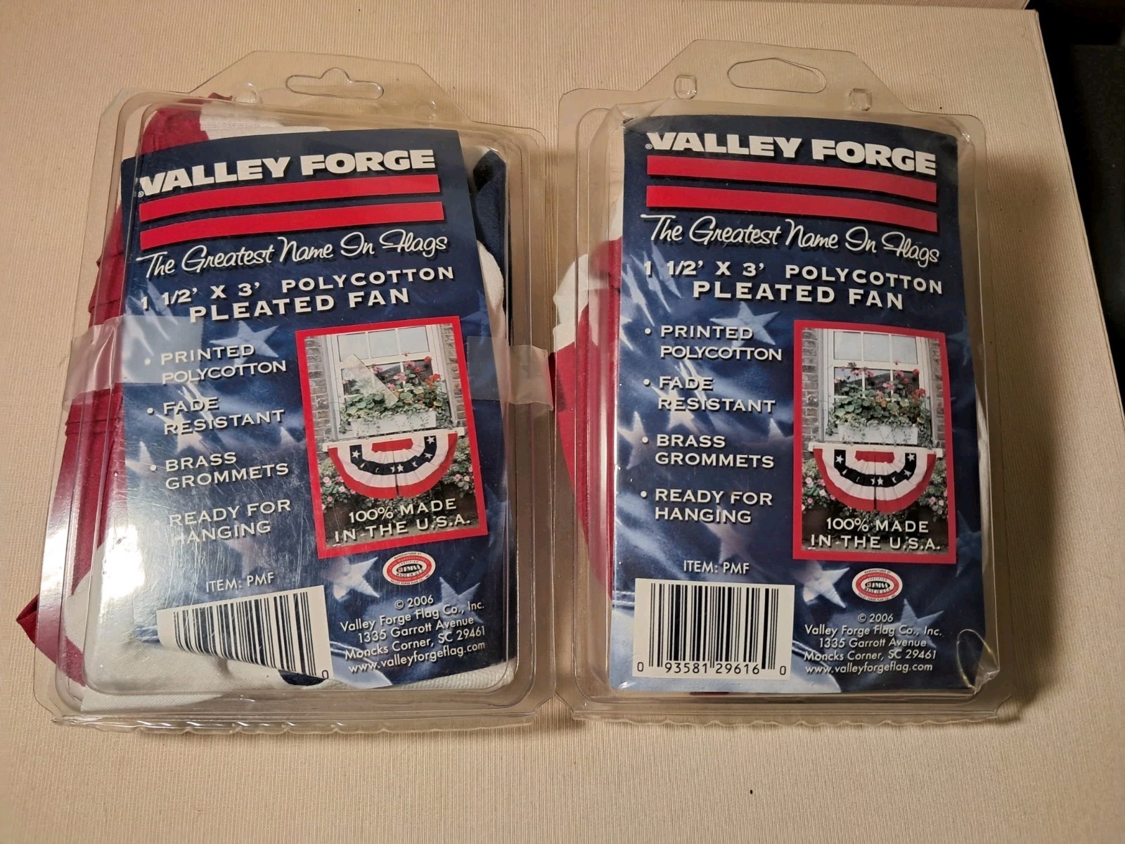 Valley Forge Poly-cotton Pleated Fan Bunting 1 1/2 Feet By 3 Feet - 2 gallery