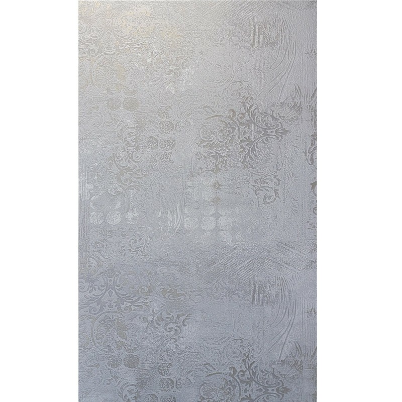 Worn Vintage damask pattern Gold Gray metallic faux plaster textured Wallpaper gallery