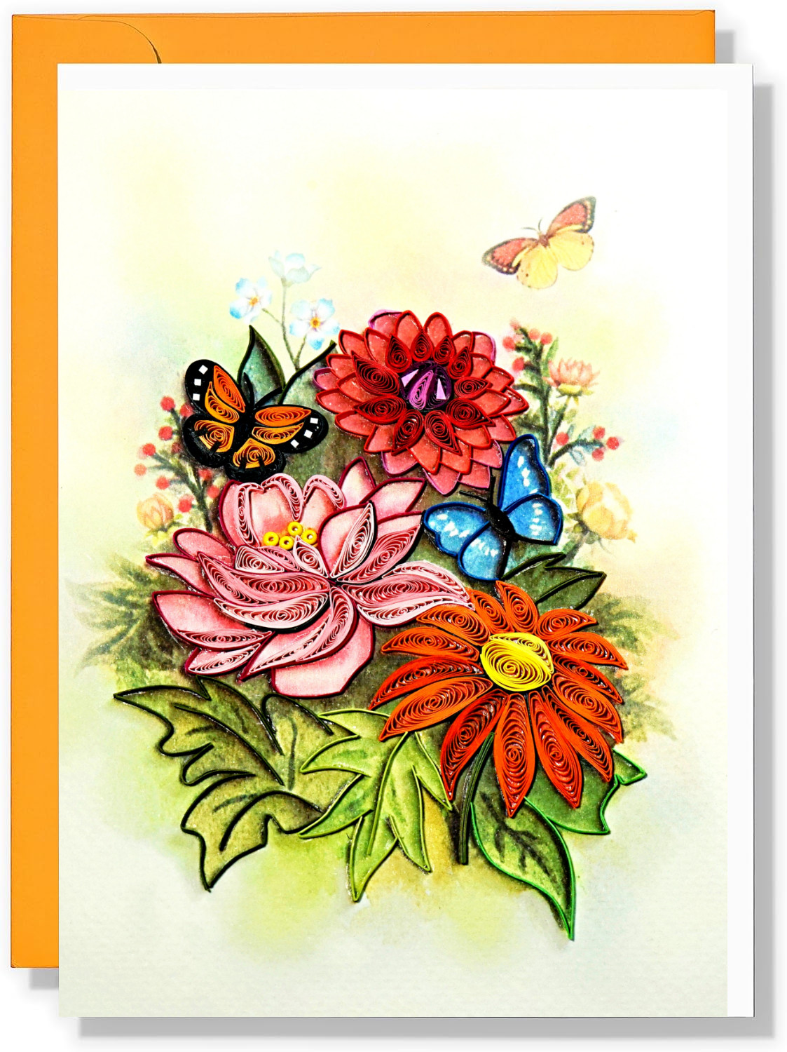 Mixed Flower Quilling Greeting Card for birthday , Thank you , all occasions gallery