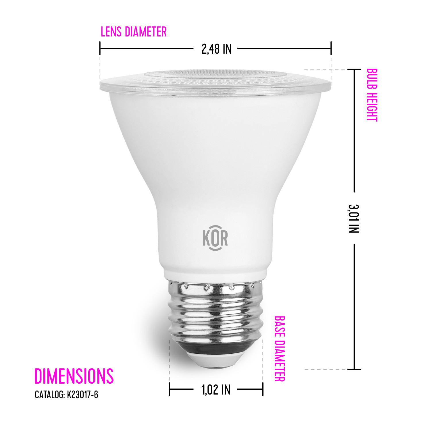 6 Pack LED 7W 50W 500 Lumen PAR20 Medium E26 Dimmable Flood 4000k Cool White gallery
