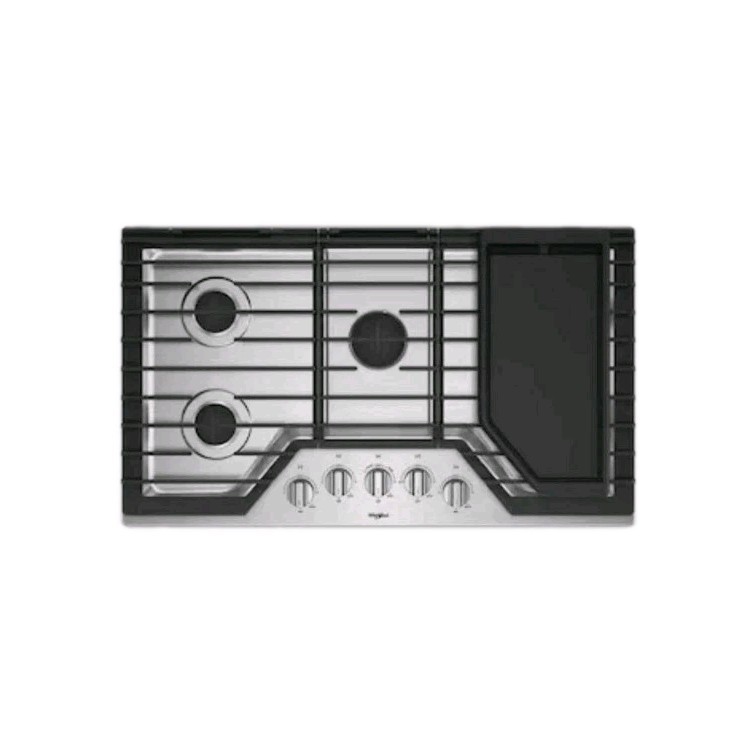 Whirlpool WCG97US6HS 36" Gas Cooktop with Griddle gallery