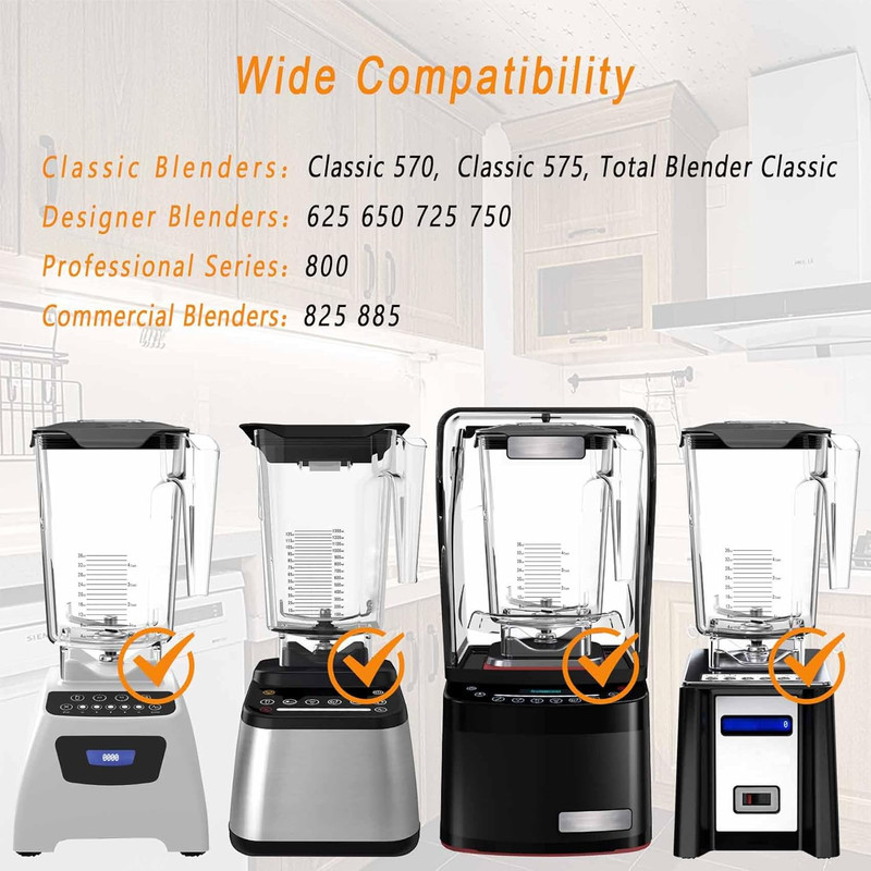 90Oz Wildside+ Jar for Blendtec, Replace 570 575 625 650 725 759 800 825 885 Et gallery