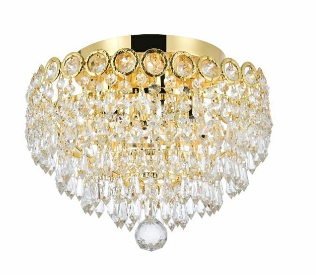 Flush Mount Crystal Chandelier Bedroom Bathroom Hallway Foyer Light Fixture 12" gallery