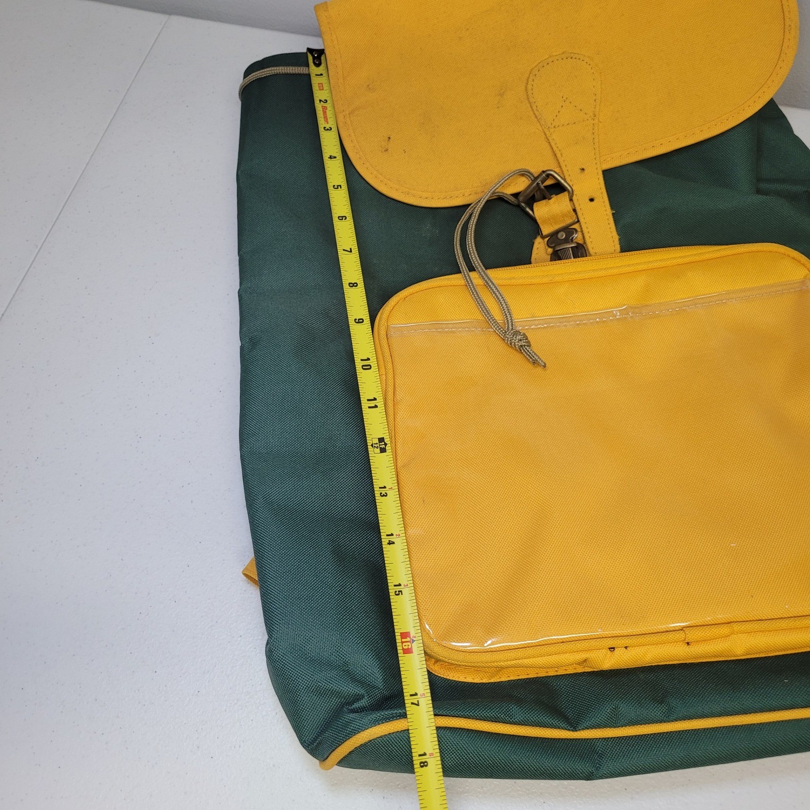 Green Bay Packers Colors Canvas Backpack Green Yellow Basic 3