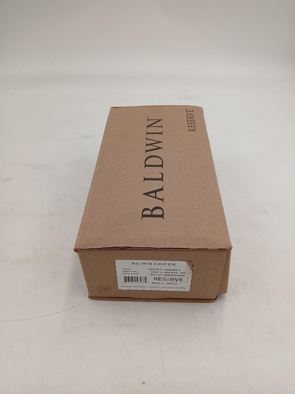 Baldwin Reserve Entry Door Lock Ellipse Knob Satin Black Front Door Residential gallery