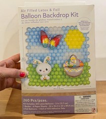 Amscan Easter Balloon Backdrop Kit 260 pieces 71″ x 75″ Spring Latex Foil NEW