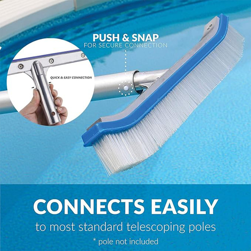 Premium 18 inch Pool Brush Head Swimming Pool Walls Cleaning Brush Nylon Bristle gallery