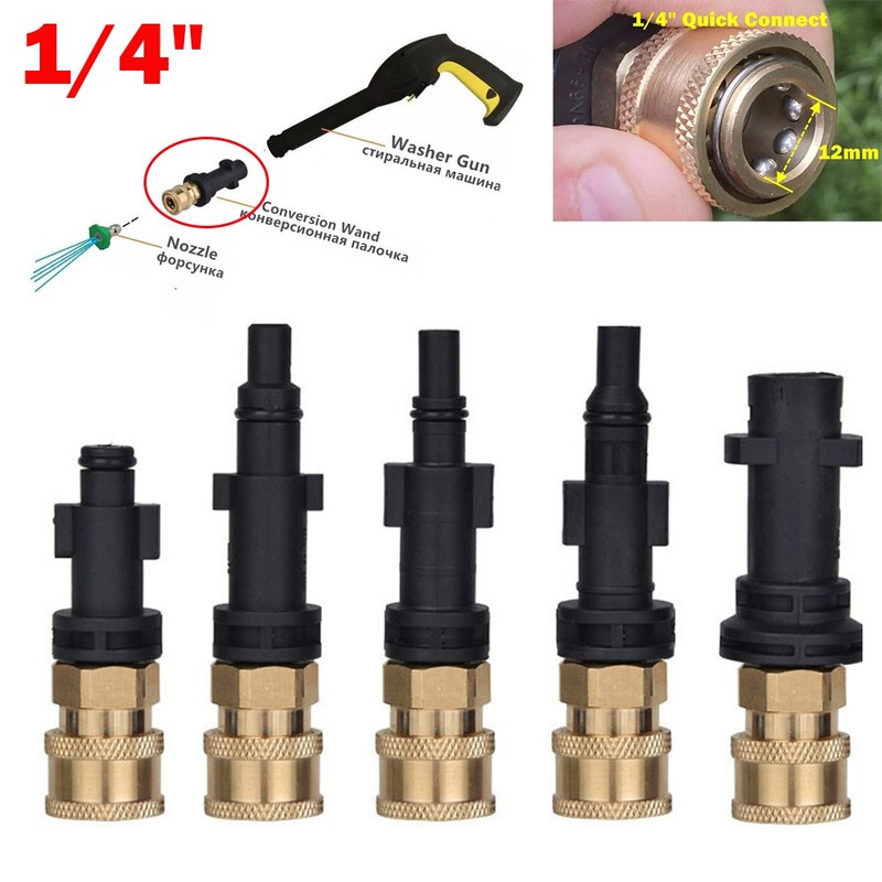 1/4'' Quick Hose Adapter Connector Foam Nozzle High Pressure Washer gallery