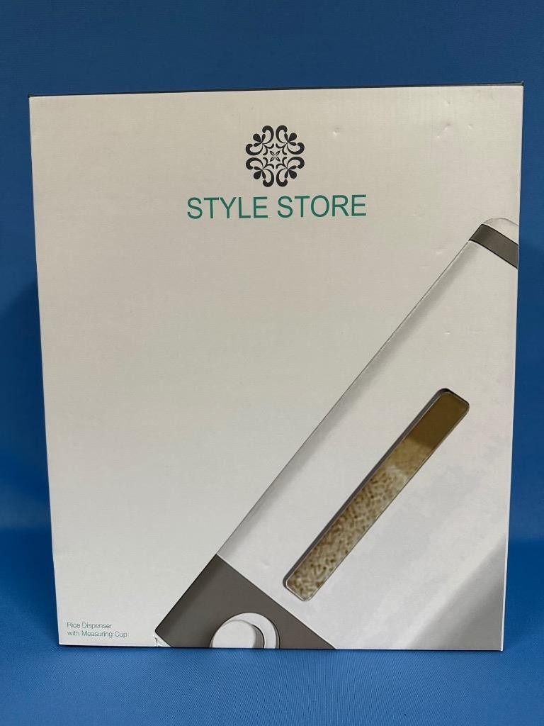 NIB Style Store Rice Dispenser with Measuring Cup, Holds 22 to 25 Pounds gallery