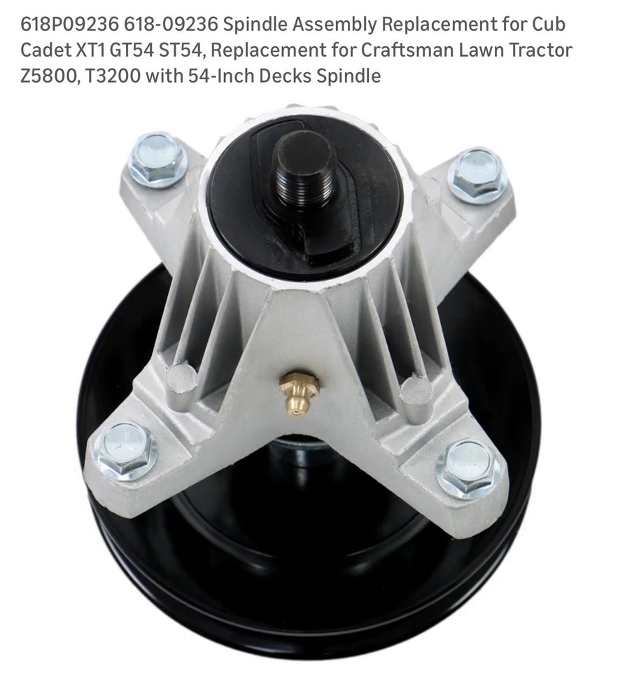 618P09236 618-09236 Spindle Assembly Replacement for Cub Cadet XT1 GT54 ST54,