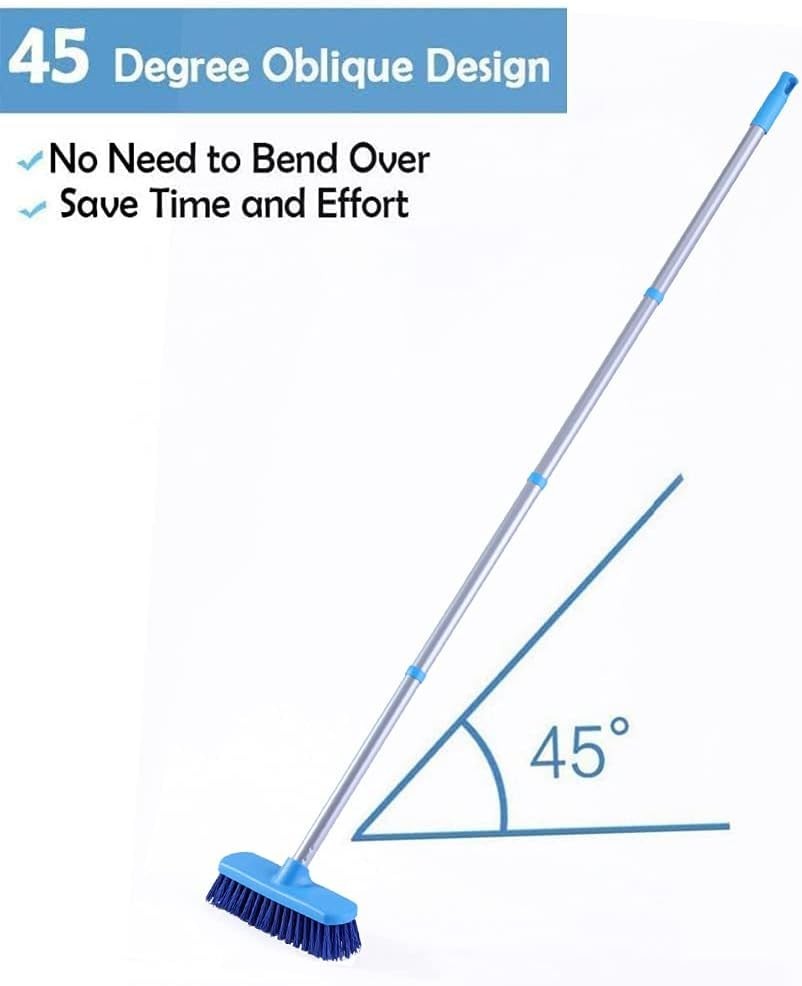 YONILL Deck Brush with Long Handle 50 Inch Floor Scrub Stiff Bristle gallery