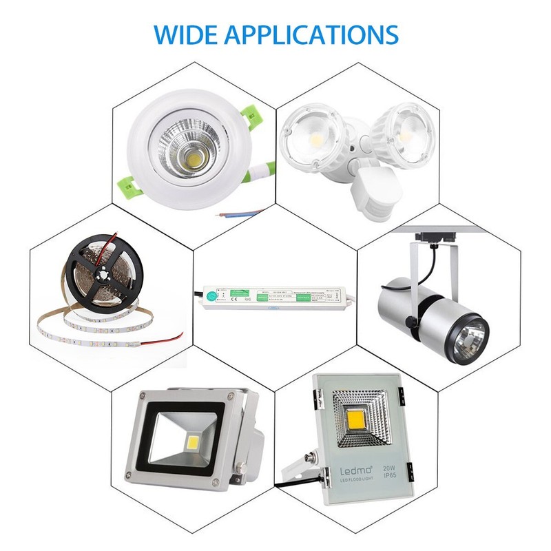 Waterproof LED Power Supply Adapter LED Driver Transformer DC 12V 2.5A 30W gallery