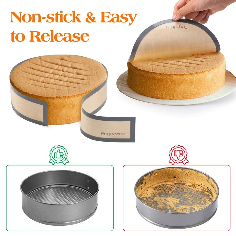 Silicone Baking Mat for Springform Long: 32.28 x 2.76 in, Round-8.78 Gray gallery