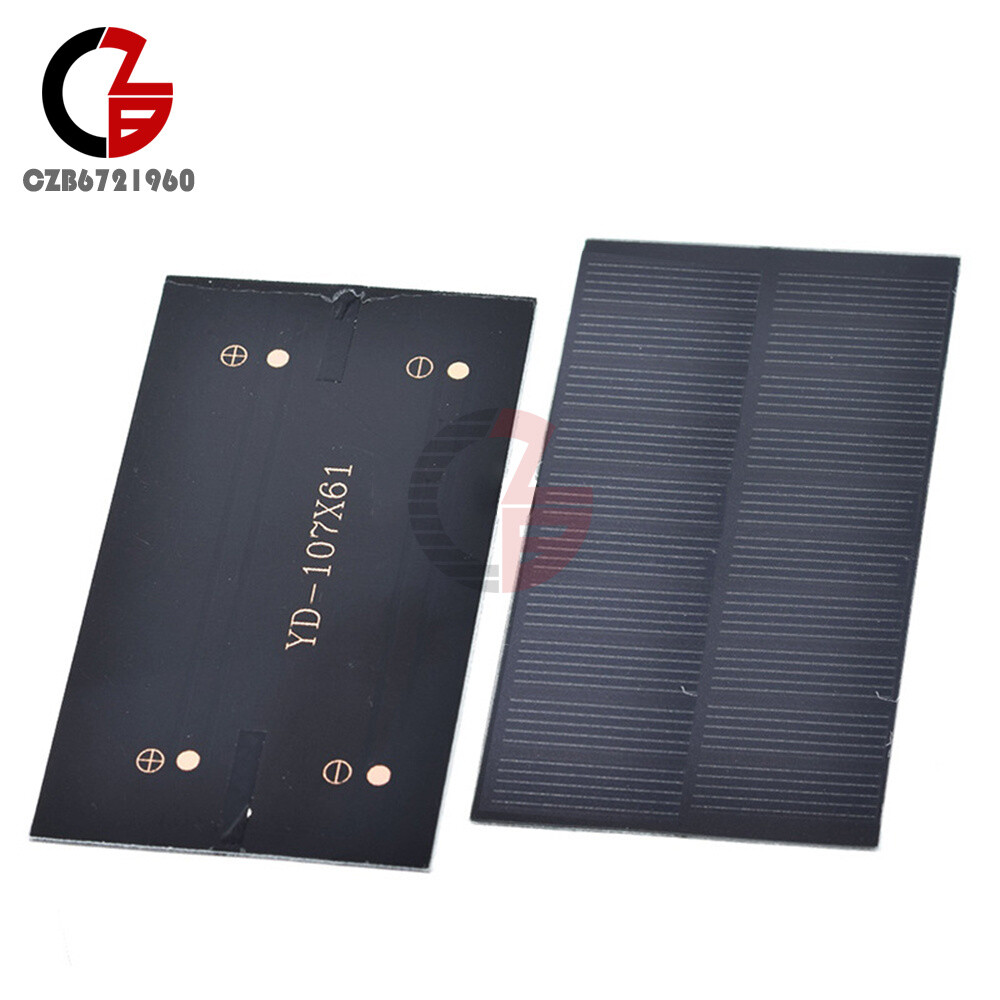 1W 5V 200mA Single Crystal PET Laminated Solar Panel Power Generation gallery
