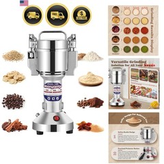 Grain Mill Grinder Electric 150g Commercial Spice Grinder 850W Stainless Stee…