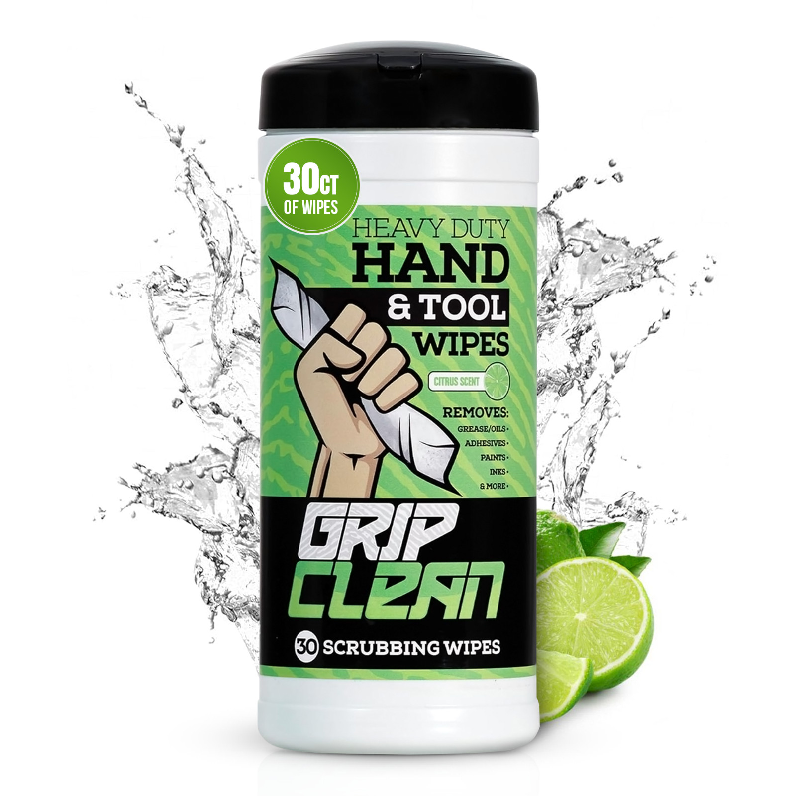 Grip Clean Heavy Duty Hand & Tool Cleaning Wipes – Waterless Hand Cleaner gallery