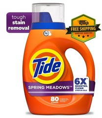 Tide Liquid Laundry Detergent Spring Meadow 80oz 64 Loads 6X Cleaning Power
