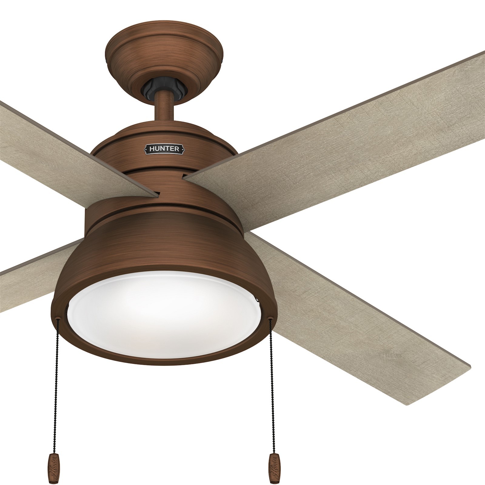 Hunter Fan 52 inch Weathered Copper Indoor Ceiling fan Light and Pull Chain gallery