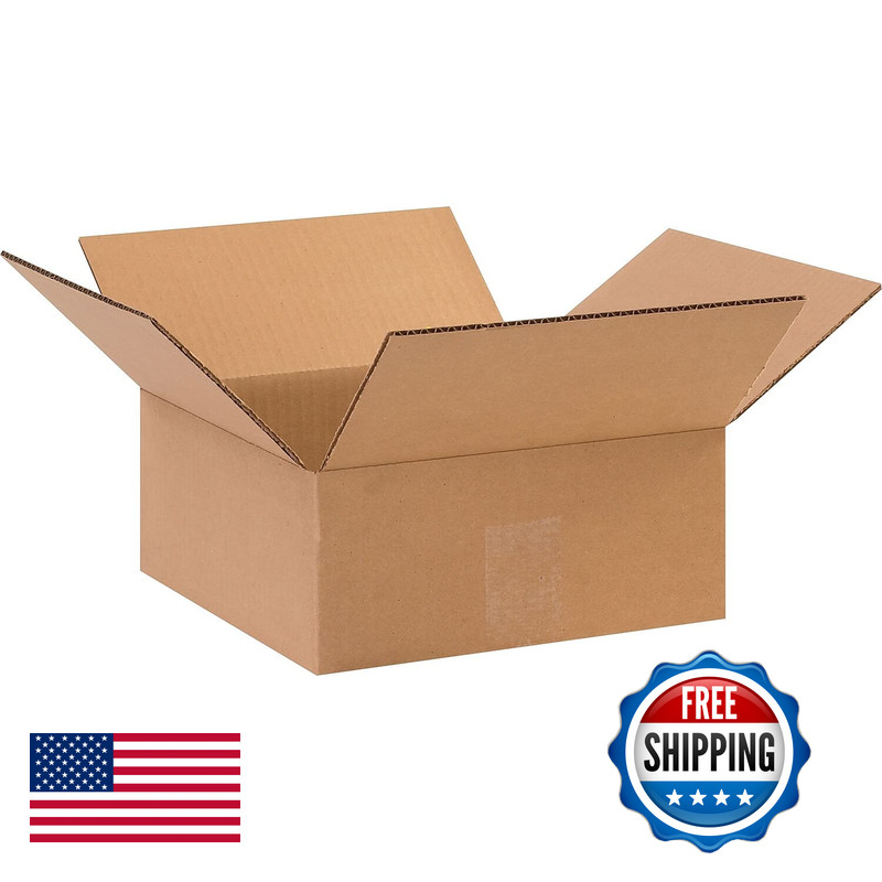 Box Usa Aviditi 10104 Flat Corrugated Cardboard 10 L X 10 W X 4 H Kraft For gallery