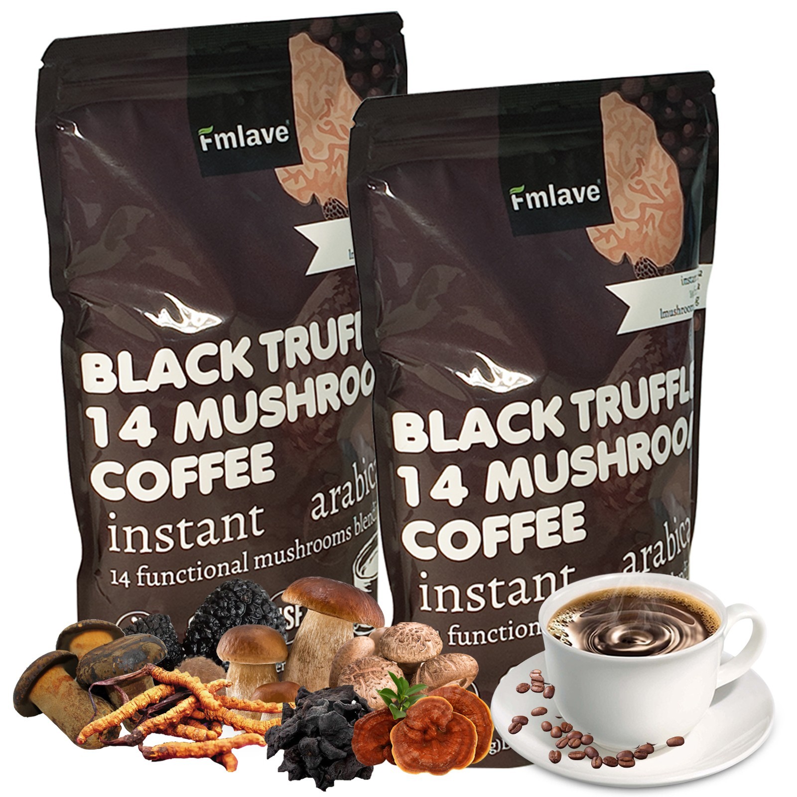 2 Pack Mushroom Coffee 100% Authentic USA FREE SHIPPING Organic 396g Per pack gallery