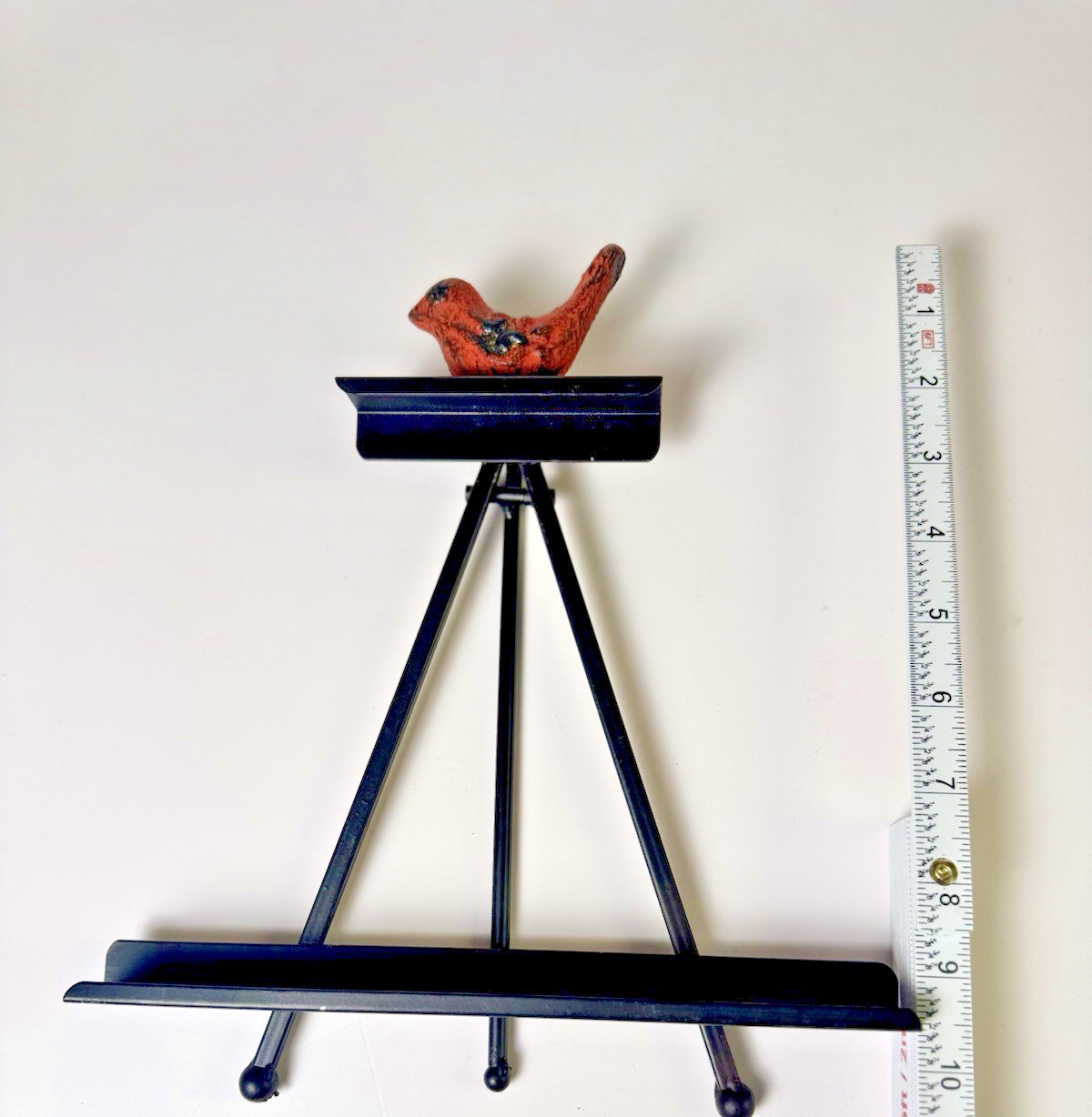Cardinal Easel Picture Frame Stand Iron Red Bird Cottage Country Core CUTE! gallery