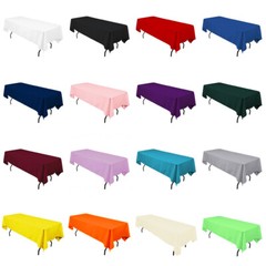 60″ x 126″ Rectangular Seamless Tablecloth For Wedding Restaurant Banquet Party