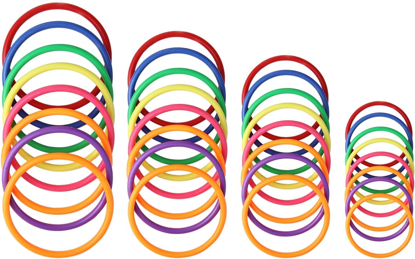 32pcs Plastic Ring Toss Game Set Rings for Kids Outdoor 32 pcs gallery