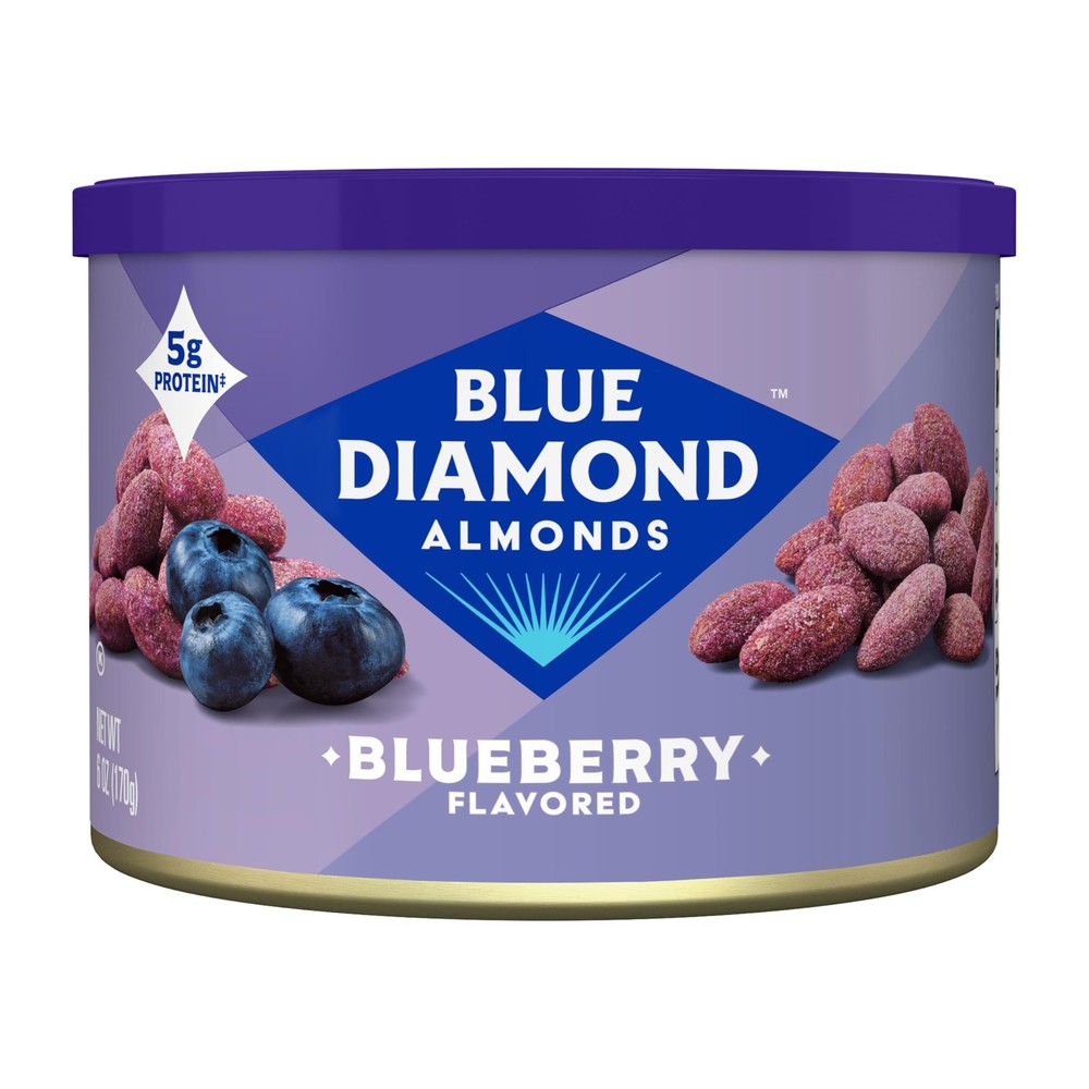 Blue Diamond Almonds, Classic Blueberry Flavored Sweet Snack Nuts, 6 oz
