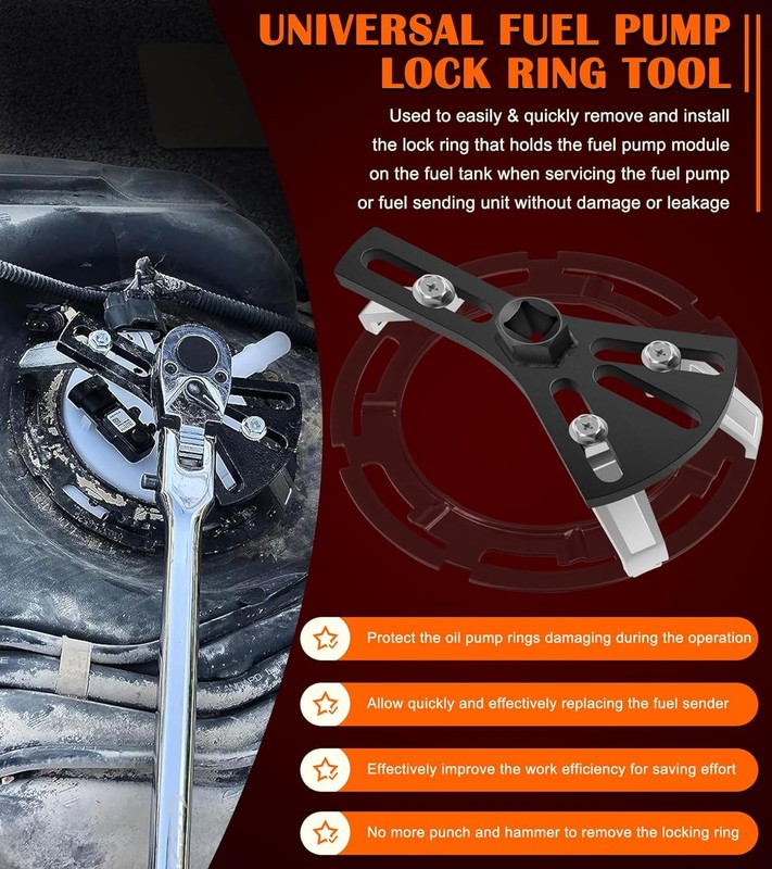 For Universal Fuel Tank Lock Ring Tool 5.31-7.17" Adjustable Removal Installer gallery