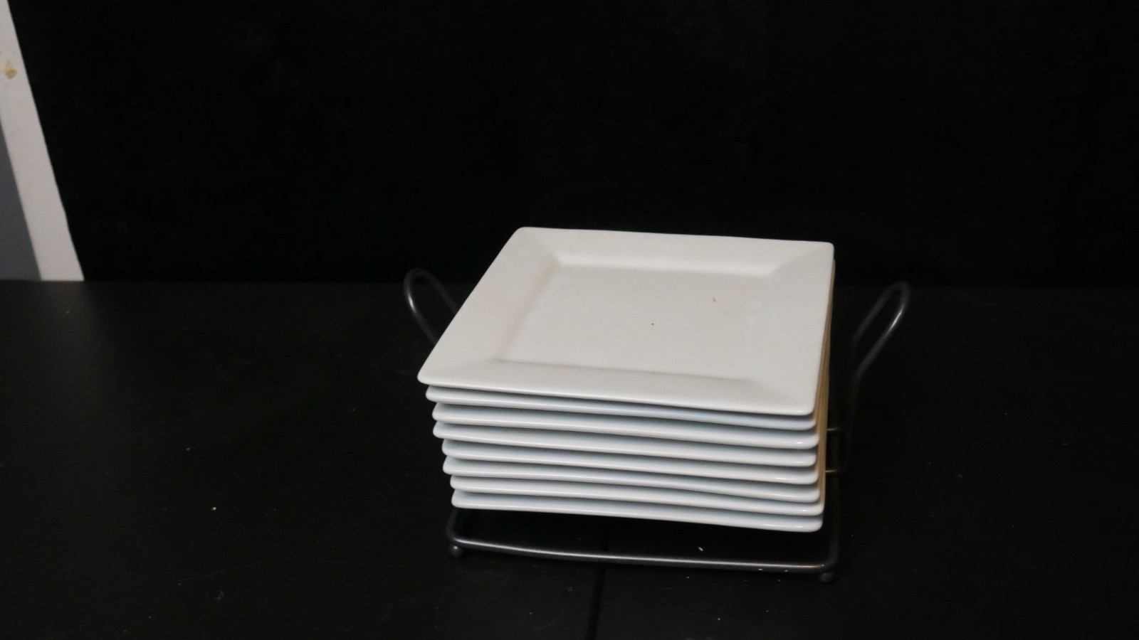 VTG Everyday White Porcelain Microwave Safe Square Dishes Set Of 8 (small) gallery